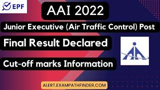 AAI || Junior Executive (Air Traffic Control) Post || Final Result Declared ||