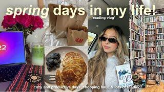 VLOG! productive & cozy days, reading & bookstore vlog, cooking at home, & new book recs!
