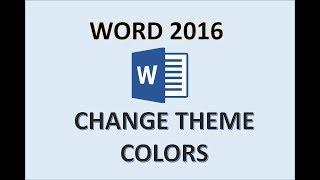 Word 2016 - Theme Colors - How To Change Color Themes in the Background of Document in MS Office 365