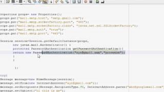 Java prog#89.JavaMail : transfer email using gmail SMTP I:Make your code interactive