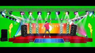 Digital Dj Trauss Stage With Sharpy Light Effects Green screen Video Project After Effects