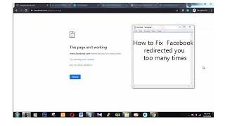 This page isn t working www facebook com redirected you too many times