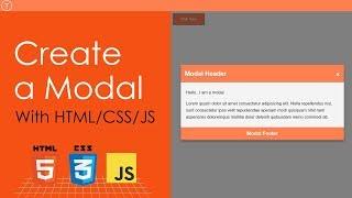 Create a Modal With HTML, CSS & JavaScript