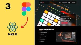 Figma To React JS | Build A Modern Responsive Website - Creating Components