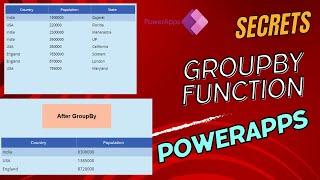 How to use GroupBy function in PowerApps