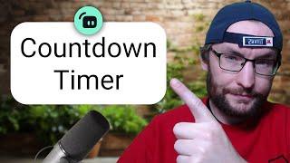 Fast And Easy Setup: Add A Streamlabs Countdown Timer! (Twitch, YouTube, Kick and more!)