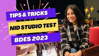 How to crack NID STUDIO TEST ? B.Des NID DAT Mains 2023 | Tips 