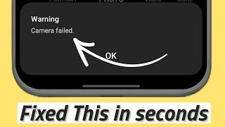 Warning Camera Failed | Samsung Camera app not working