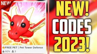 FUTURE CODES!! | *NEW* ROBLOX PET TOWER DEFENSE CODES 2023! PET SWARM!