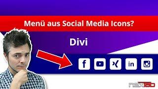 Divi Tutorial: Wie man ein Menü aus Social Media Icons bastelt