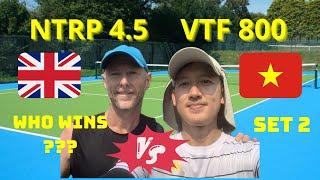 Nghia vs Tom Set 2 NTRP (4.0-4.5) VTF (750-800) Tennis Ladder match Saigon- Vietnam Court level view