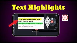 How to Highlight Text in Kinemaster  ||  Kinemaster sa  Highlights Text add kaise kare