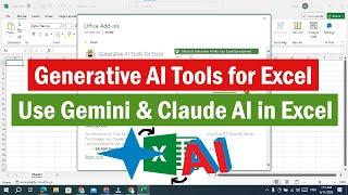 Generative AI Tools for Excel | How to integrate Google AI Gemini in Excel