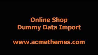 Online Shop eCommerce WordPress Theme Demo Import