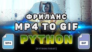 Практика Python | Выполняем заказ на фрилансе | Видео в GIF | mp4 to gif