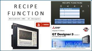 Recipe Function in Mitsubishi HMI Tutorial