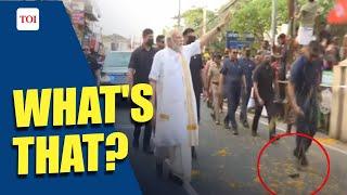 PM Modi's Security breached? Projectile thrown during the PM Narendra Modi’s roadshow in Kerala