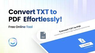 Convert TXT to PDF Effortlessly! (Free Online Tool)