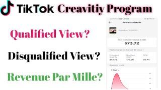 Qualified view vs disqualified view || Revenue per mille tiktok creativity program beta