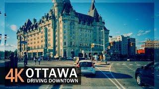 Ottawa 4K60fps - Driving Downtown - Ontario, Canada