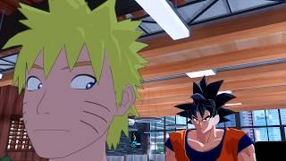 Naruto opens a Ramen shop but goku pulls up