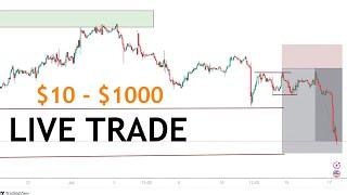 FOREX TRADING - GROWING $10 to $1000 CHALLENGE-(TRADE REVIEW)