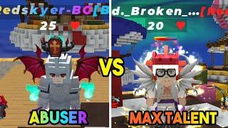 Abuser Vs Max Talent in Bedwars | Blockman Go