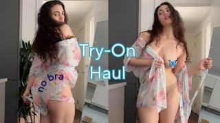 See-Through Try On Haul | Try-On Haul At The Mall 2024 | Micro Bikini Try on haul