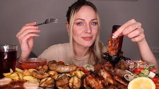 MUKBANG | Шашлык, много мяса, закуски | Barbecue, lots of meat, snacks | не ASMR