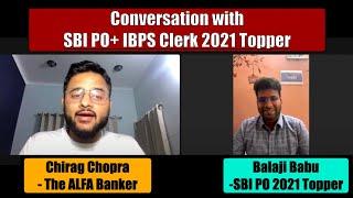 SBI PO 2021 Topper Balaji Babu | How to prepare for SBI PO 2022? SBI PO Strategy | Bank PO