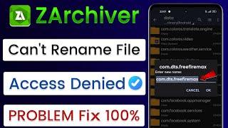 How To Fix Can't Rename File In ZArchiver | Can't Use This Folder | ZArchiver Access Denied Problem