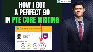 How I Got a Perfect 90 in PTE Writing in PTE Core | All Master Tips Explained | M and MM PTE NAATI