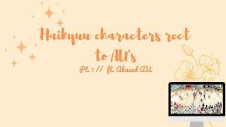 Haikyuu Characters react to AU's || Haikyuu texts ft. Abused Atsumu and Oikawa || (️TW️)