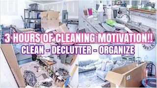 EXTREME 3 HOUR CLEANING MARATHON | SPEED CLEANING MOTIVATION 2024 | DECLUTTER, ORGANIZE + DEEP CLEAN