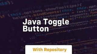 java toggle button