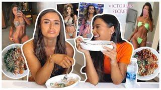 TRYING THE VICTORIA SECRET MODEL DIET AND WORKOUTS FOR A DAY.