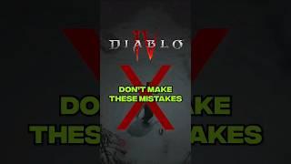 DON'T Make These Mistakes Playing Diablo 4