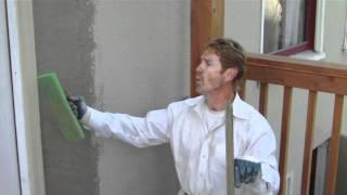 Using rapid set stucco patch paint in two hours