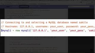 PHP mySQL database service class part 1