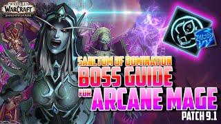 ARCANE MAGE BOSS GUIDE | Sanctum of Domination as Kyrian Harmony Review / Breakdown - Shadowlands