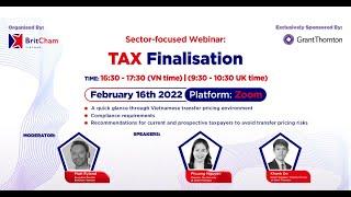 Sector-focused Webinar: Tax Finalisation