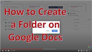 How to Create a Folder on Google Docs