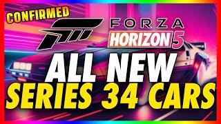 ALL NEW SERIES 34 CARS COMING TO FORZA HORIZON 5 - RETRO WAVE UPDATE 34 DLC (FH5 NEW CARS!)