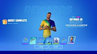 How to Unlock Neymar Jr Exhibition Style! (Complete Epic Quests) Fortnite Chapter 2 Season 6