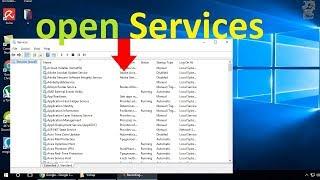How to open services in Windows