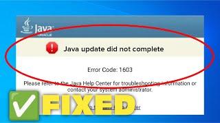 How to Fix Java Install Did Not Complete Error Code 1603 In Windows 11 / 10