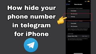 How to hide phone number in telegram for iPhone 2023