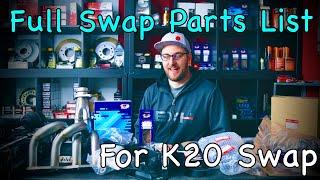 How to Kswap an Mr2 Spyder EP6: What parts do you need to do a k20 swap kswap in a Toyota mr2 part.1