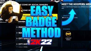 HOW TO GET MAXED BADGES FAST ON NBA 2K22 NEXT GEN! EASY FINISHING, PLAYMAKING, DEFENSE BADGE METHOD!