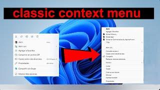 bring back old right click menu windows 11